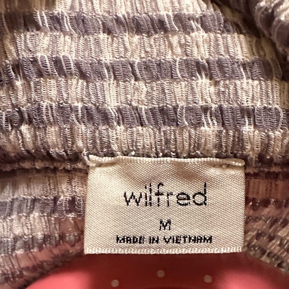 Wilfred Cropped Check Button Front Short Sleeve Shirt Top XS Gray Plaid NWT - Picture 12 of 14